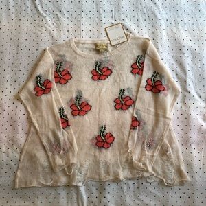 Wildfox White Label Flower Sweater